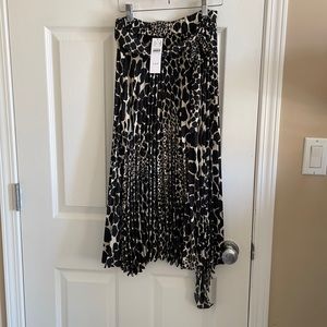 Topshop animal print asymmetrical skirt